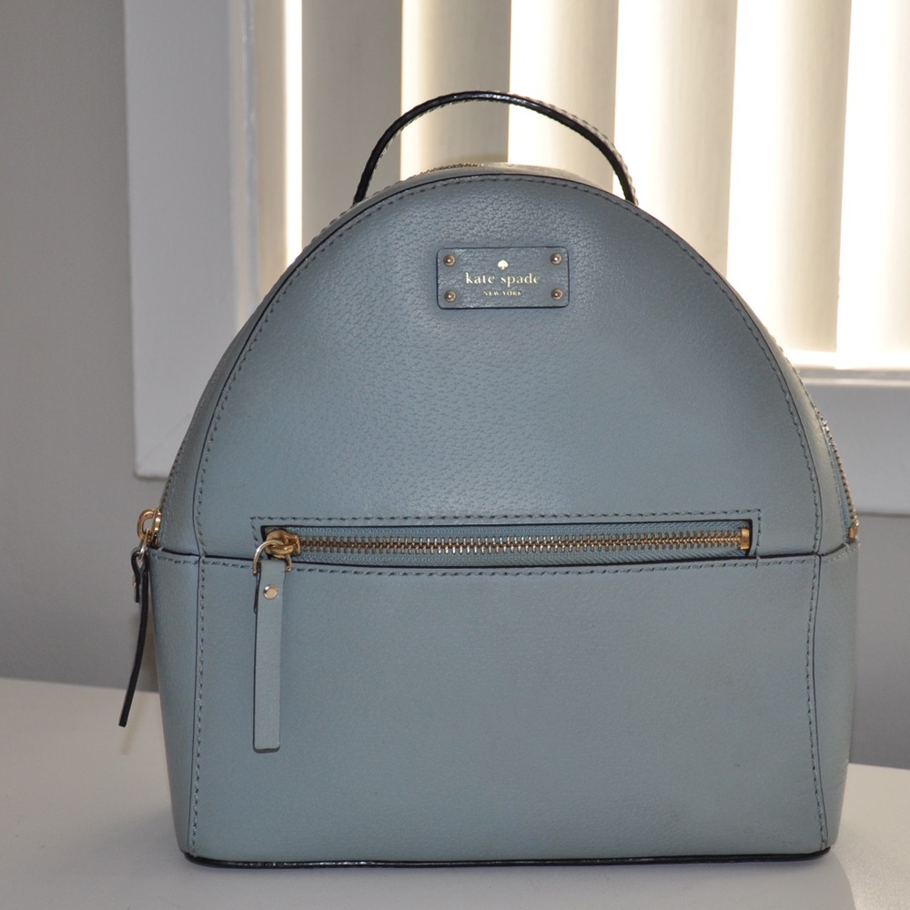 Kate Spade Grayish Green Leather backpack